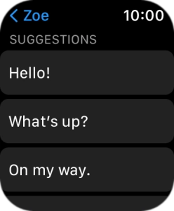 Press the required quick reply.