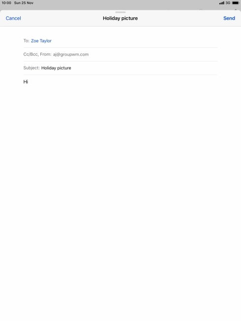Press and hold the text input field until a pop-up menu is displayed.
