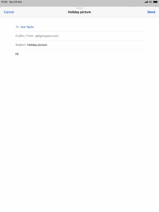 Press and hold the text input field until a pop-up menu is displayed.