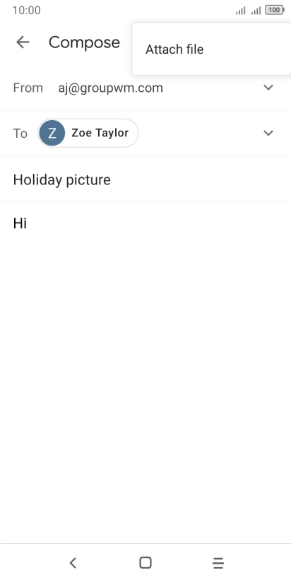 Press Attach file and go to the required folder.