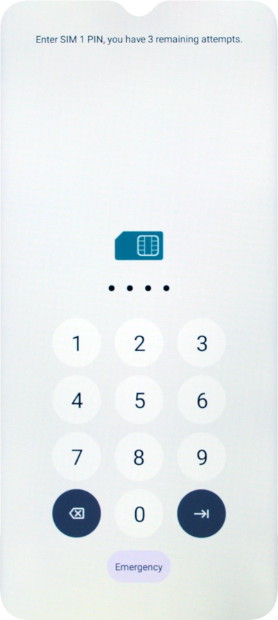 If you're asked to key in your PIN, do so and press arrow right.