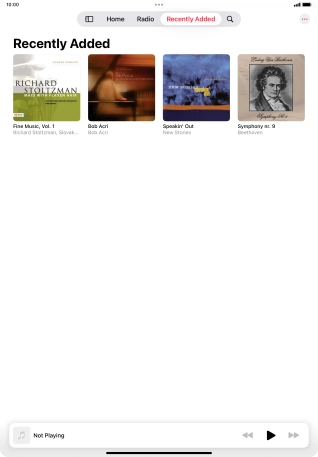 Press the iPad icon.