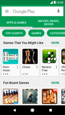 Press the search field.