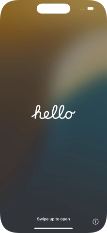 Slide your finger upwards starting from the bottom of the screen.