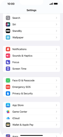 Press Privacy & Security.