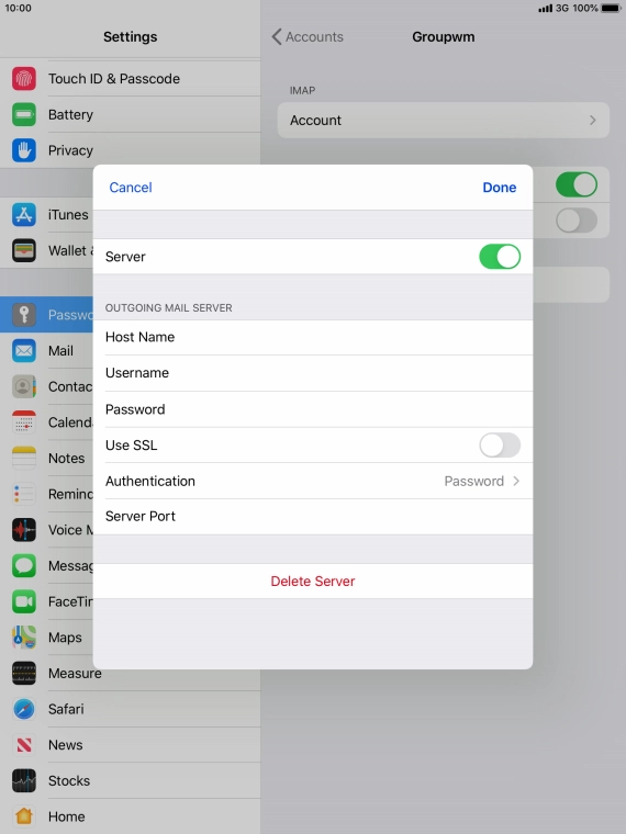 Press Authentication.
