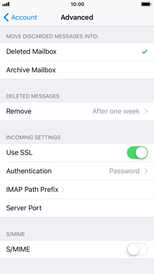 Press the indicator next to 