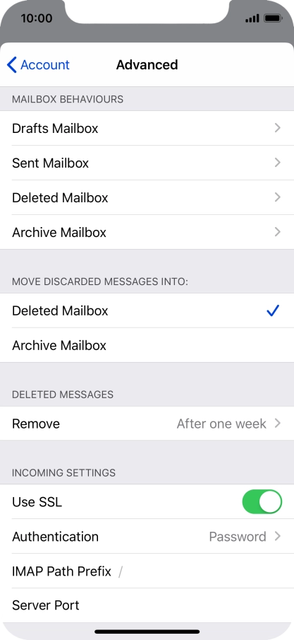Press the indicator next to 