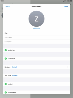 Press Last name and key in the last name.