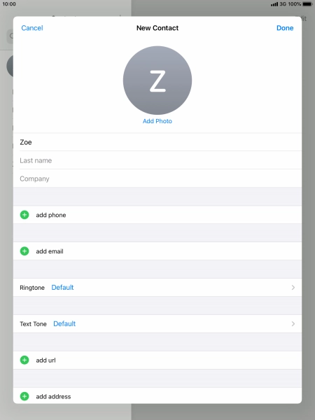 Press Last name and key in the last name.
