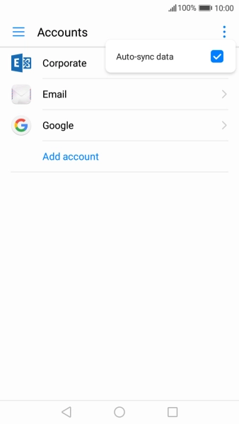 Press Auto-sync data to turn the function on or off.