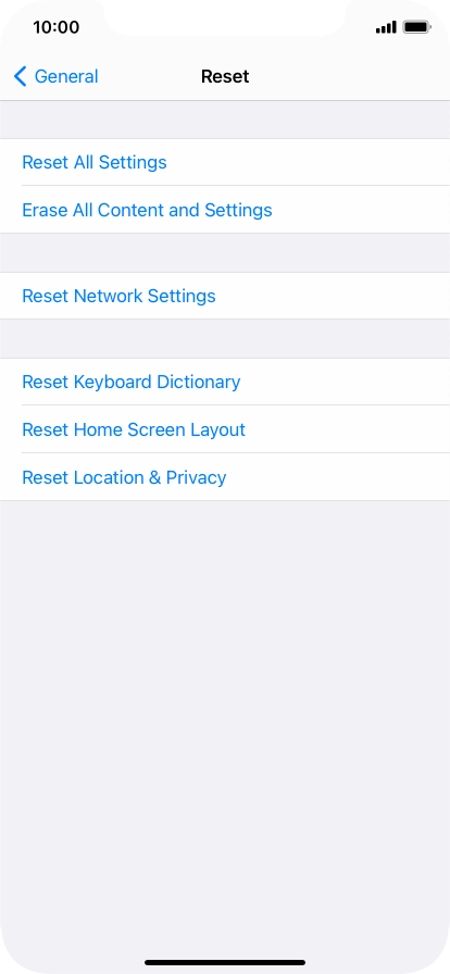 Press Reset All Settings.