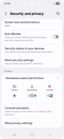Press More security settings.