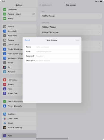Press Name and key in the required sender name.