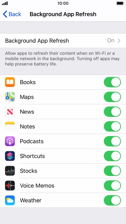 Press Background App Refresh.