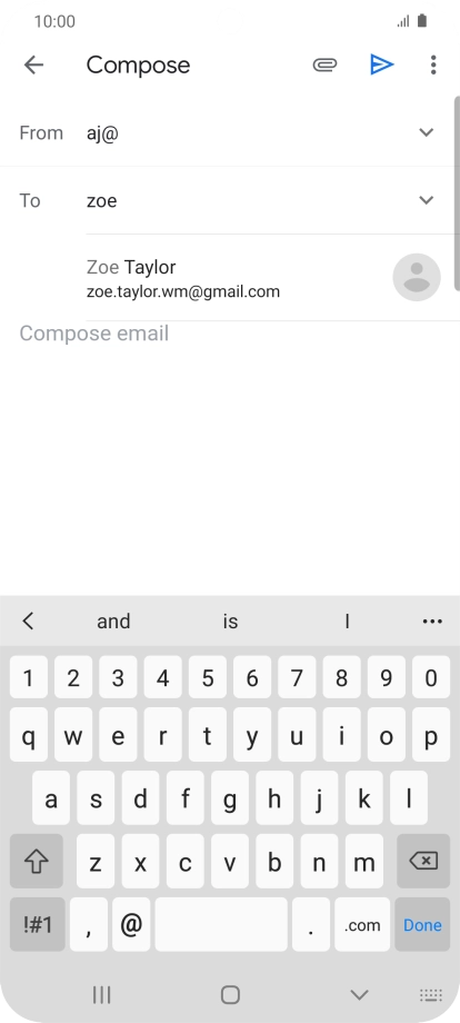 Press the required contact.