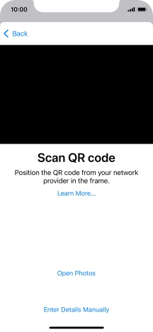 Place the QR code you've received inside the phone camera frame to scan the code.