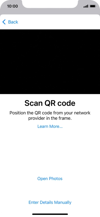 Place the QR code you've received inside the phone camera frame to scan the code.