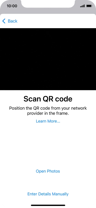 Place the QR code you've received inside the phone camera frame to scan the code.