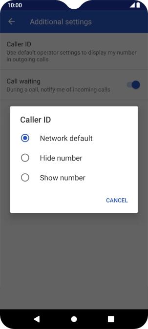 Press Show number to turn on caller identification.