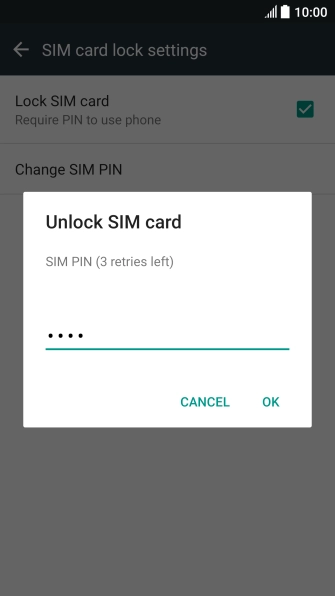 Key in your PIN and press OK.