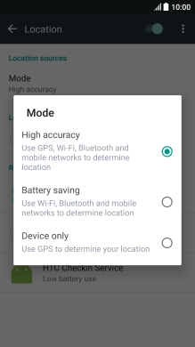 If you select High accuracy, your phone can find your exact position using GPS satellites.
