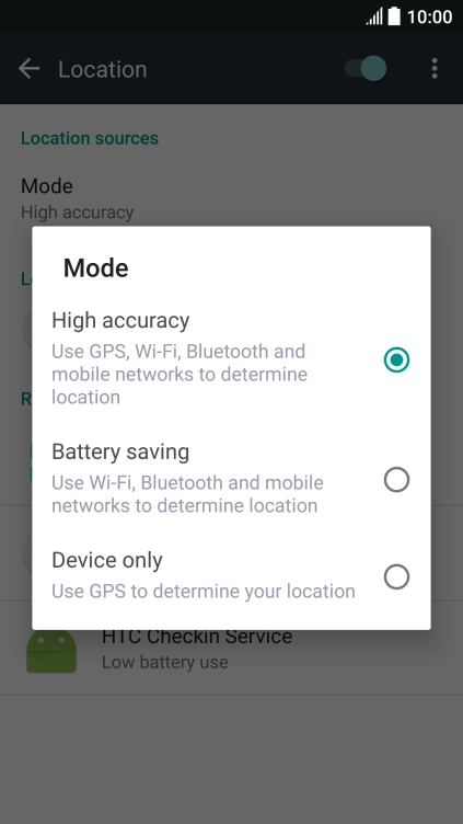 If you select High accuracy, your phone can find your exact position using GPS satellites.