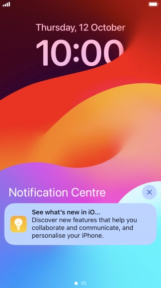 Press the required notification and follow the instructions on the screen to use the selected function.
