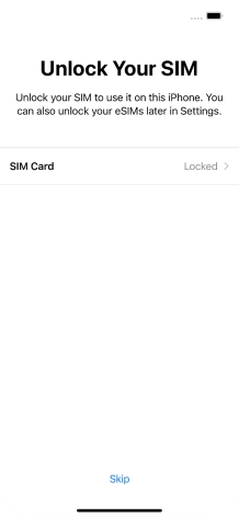 Press SIM Card.