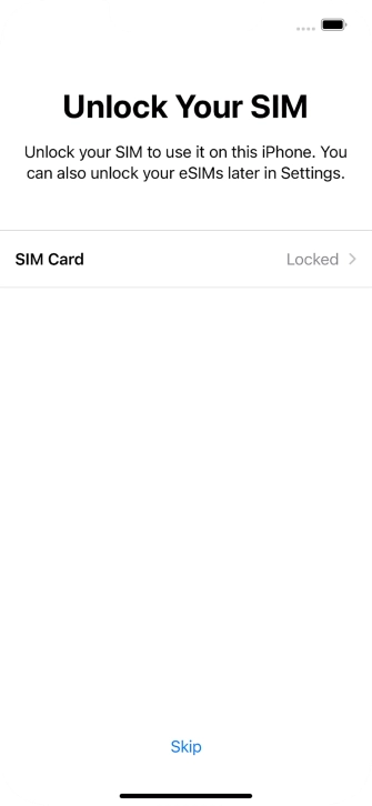 Press SIM Card.