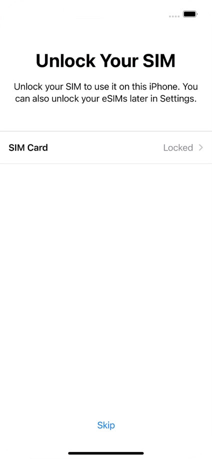 Press SIM Card.