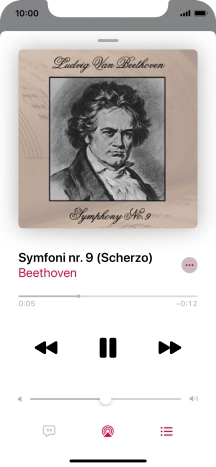 Press arrow right to go to the next audio file.