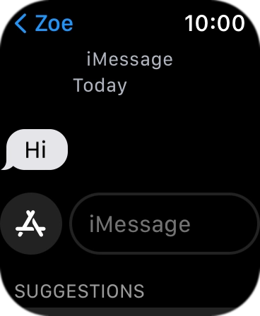 Press iMessage and record the message.