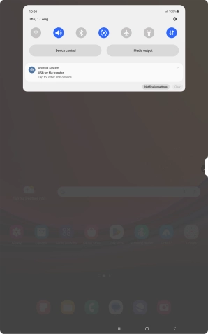 Press Tap for other USB options..