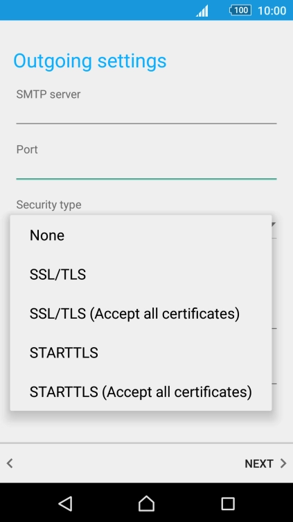 Press None to turn off the function.