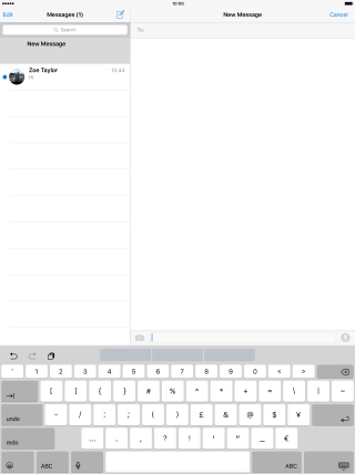 Press the required numbers and symbols.