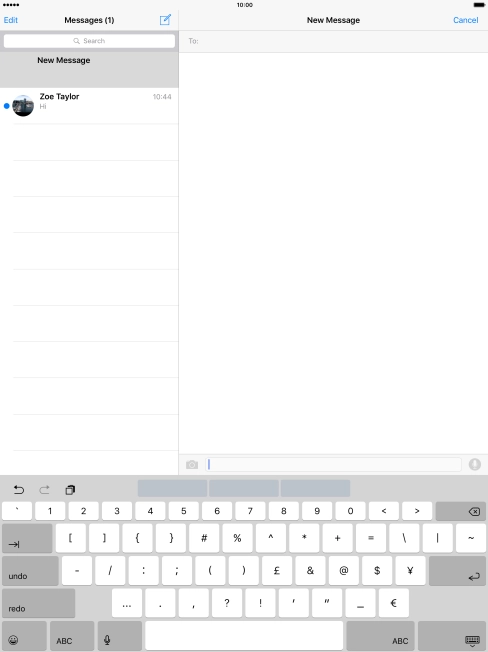 Press the required numbers and symbols.