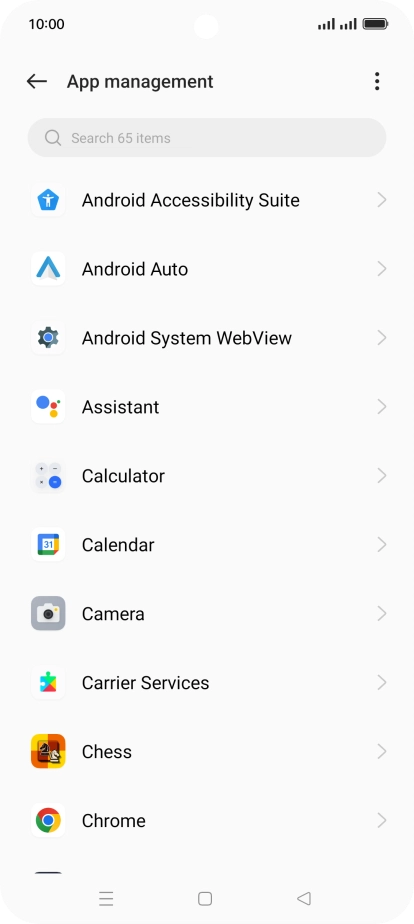 Press the required app.