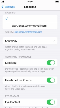 Press the required setting below 