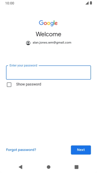 Press the field below 