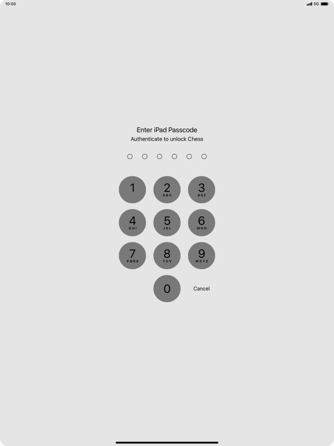 Use the lock code you created. The app is now no longer locked.