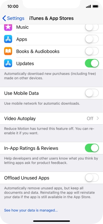 Press the indicator next to 