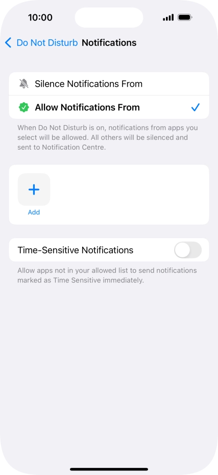 Press the indicator next to 