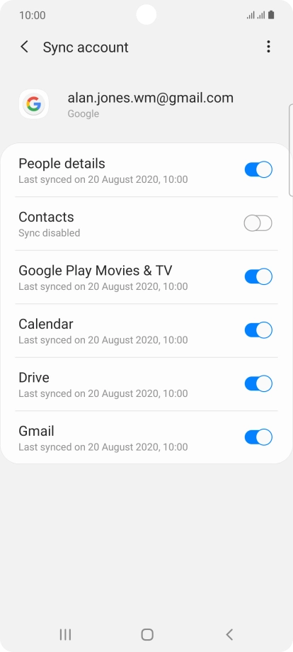 Press the indicator next to 