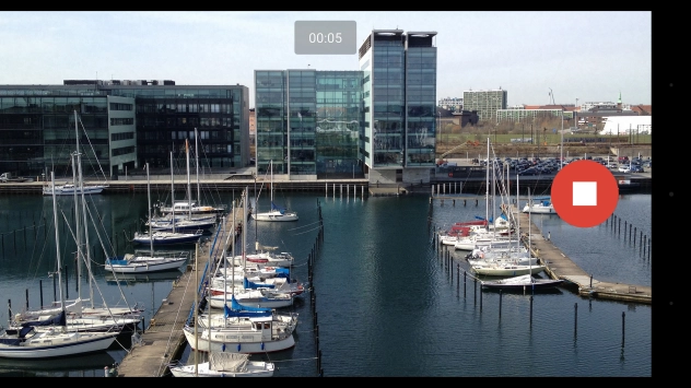 Press the stop icon to stop recording.