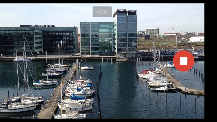 Press the stop icon to stop recording.