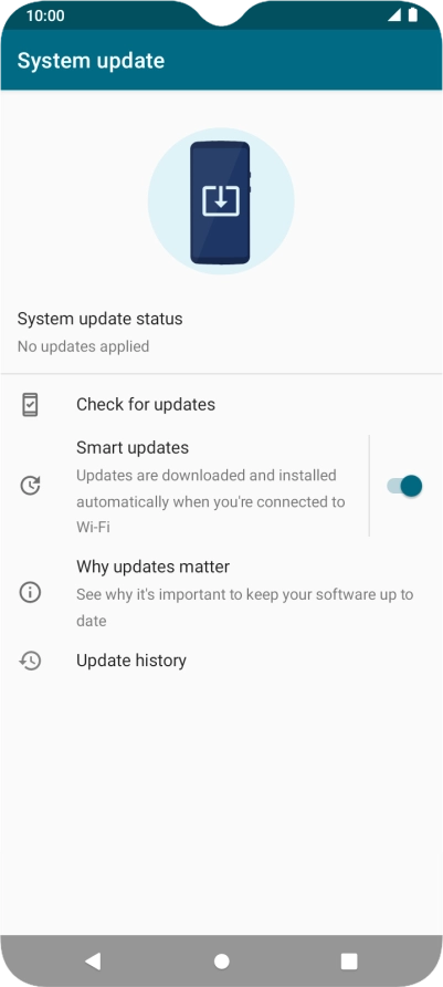 Press Check for updates. If a new software version is available, it's displayed. Follow the instructions on the screen to update the phone software.