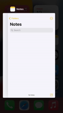 Slide upwards on the required application to end it.