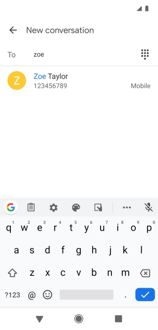 Press the required contact.