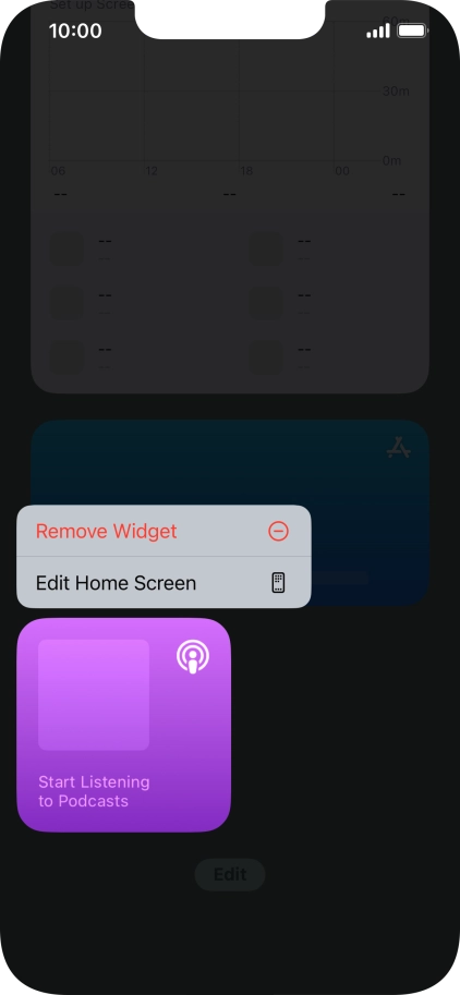 Press Remove Widget.